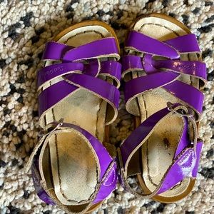 Purple saltwater toddler sandals